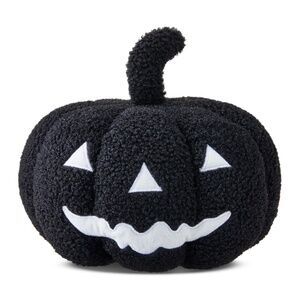 NWT. WAY TO CELEBRATE Black Plush Pumpkin Pillow